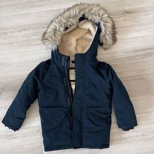 Kids Abercrombie Blue fur jacket